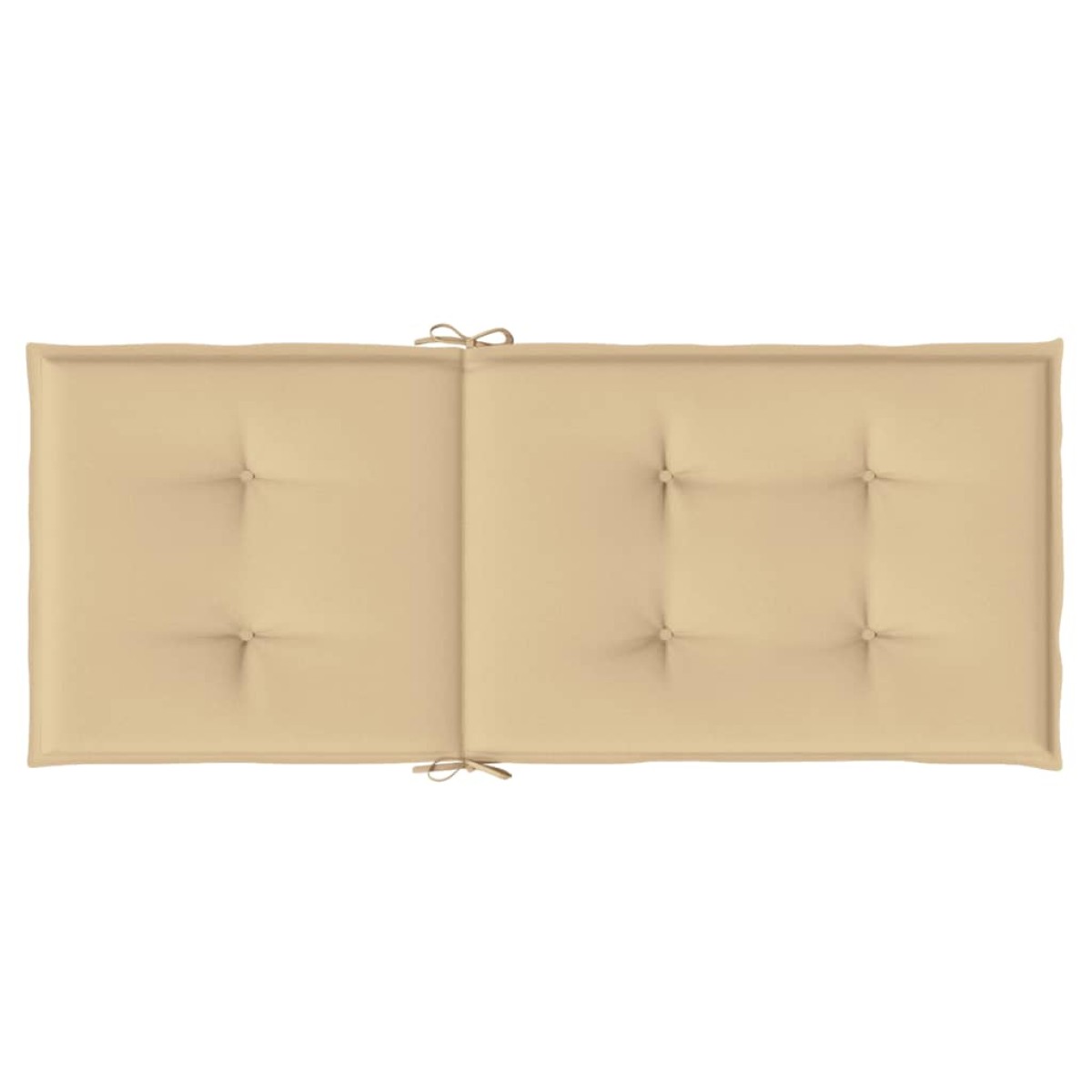 vidaXL Μαξιλάρια Καρέκλας με Πλάτη 2 τεμ. Μπεζ 120x50x7 εκ. Ύφασμα