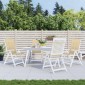vidaXL Μαξιλάρια Καρέκλας με Πλάτη 4 τεμ. Μπεζ 120x50x7 εκ. Ύφασμα