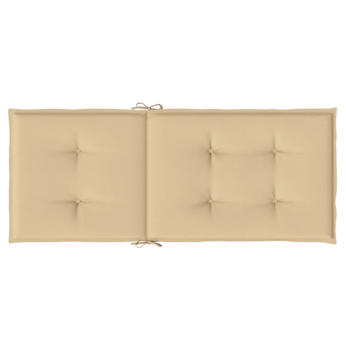 vidaXL Μαξιλάρια Καρέκλας με Πλάτη 4 τεμ. Μπεζ 120x50x7 εκ. Ύφασμα