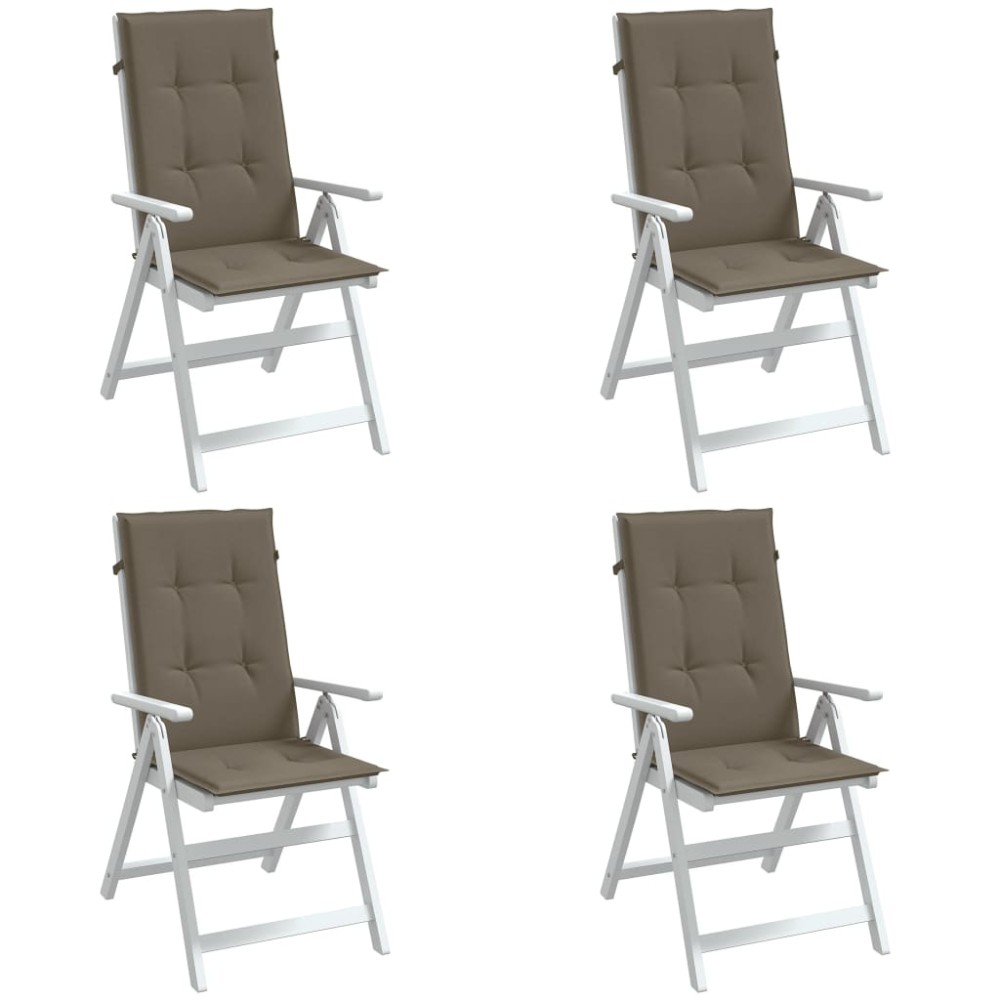 vidaXL Μαξιλάρια Καρέκλας Κήπου Πλάτη 4τεμ Taupe 120x50x4 εκ. Ύφασμα