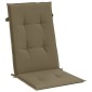 vidaXL Μαξιλάρια Καρέκλας Κήπου Πλάτη 4τεμ Taupe 120x50x4 εκ. Ύφασμα