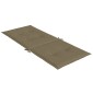 vidaXL Μαξιλάρια Καρέκλας Κήπου Πλάτη 4τεμ Taupe 120x50x4 εκ. Ύφασμα