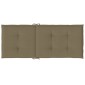 vidaXL Μαξιλάρια Καρέκλας Κήπου Πλάτη 4τεμ Taupe 120x50x4 εκ. Ύφασμα