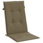 vidaXL Μαξιλάρια Καρέκλας Κήπου Πλάτη 6τεμ Taupe 120x50x4 εκ. Ύφασμα