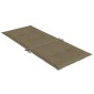 vidaXL Μαξιλάρια Καρέκλας Κήπου Πλάτη 6τεμ Taupe 120x50x4 εκ. Ύφασμα