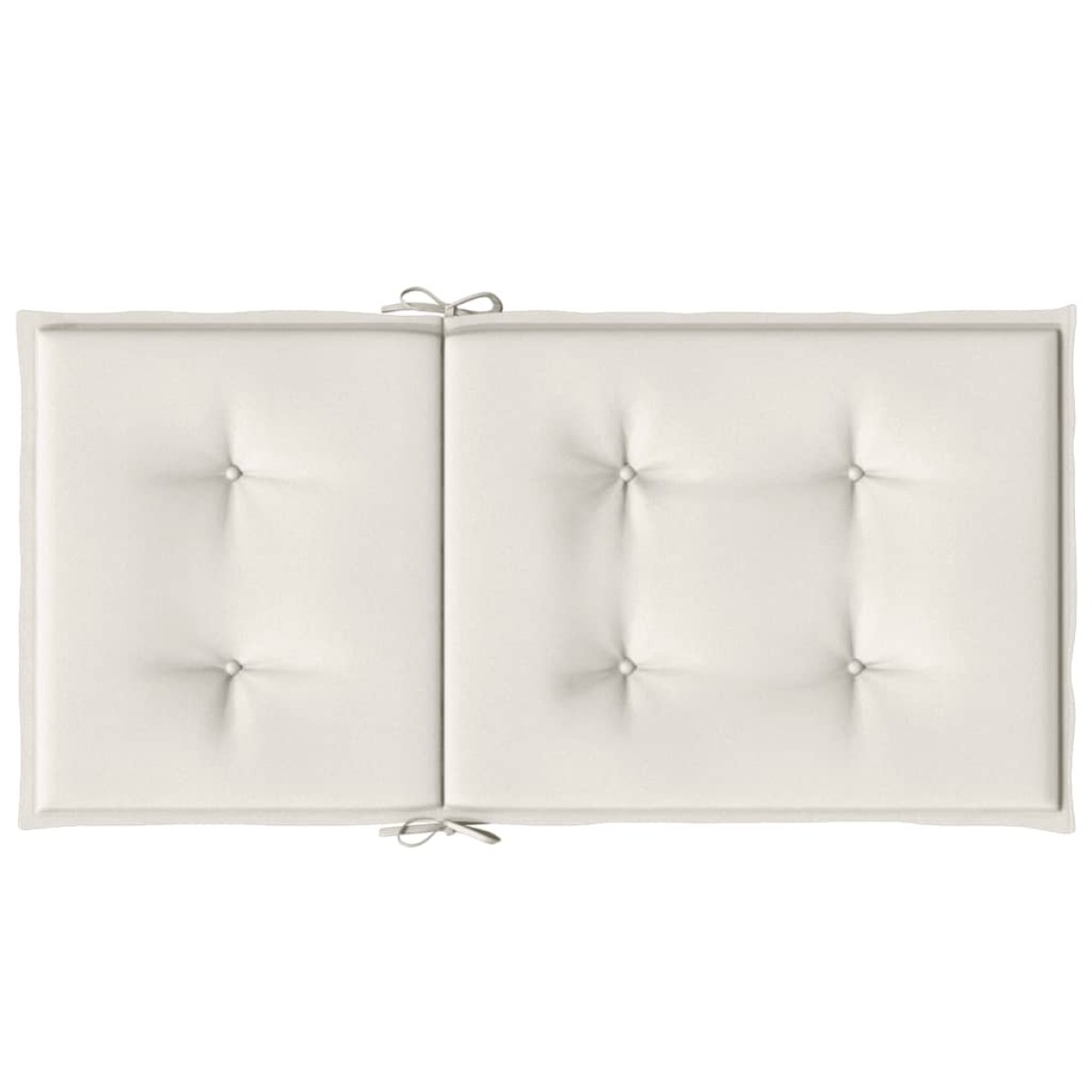 vidaXL Μαξιλάρια Καρέκλας με Πλάτη 4 τεμ. Κρεμ 120x50x4εκ. Ύφασμα