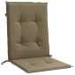 vidaXL Μαξιλάρια Καρέκλας με Πλάτη 2 τεμ. Taupe 100x50x4 εκ. Ύφασμα