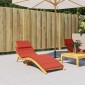 vidaXL Μαξιλάρι Ξαπλώστρας Κόκκινο 186x58x4 εκ. Ύφασμα