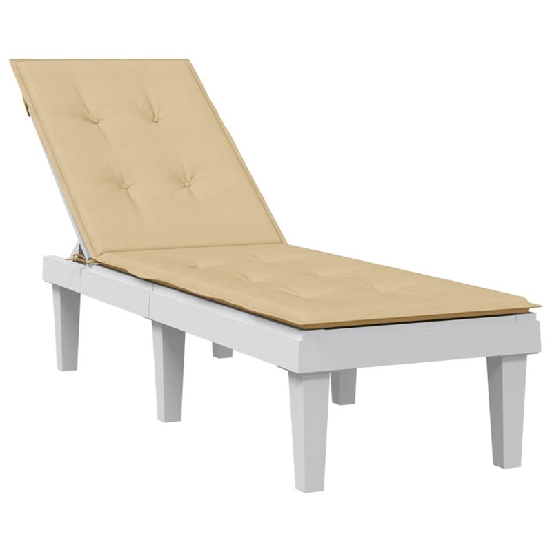 vidaXL Μαξιλάρι Σεζλόνγκ Μπεζ (75+105) x 50 x 4 εκ. Υφασμάτινη
