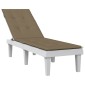 vidaXL Μαξιλάρι Σεζλόνγκ Taupe (75+105) x 50 x 4 εκ. Υφασμάτινη