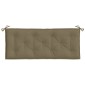 vidaXL Μαξιλάρι Πάγκου Κήπου Taupe Μελανζέ 120x50x7 εκ. Ύφασμα