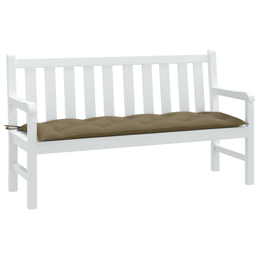 vidaXL Μαξιλάρια Πάγκου Κήπου 2 Τεμ. Taupe Μελανζέ 150x50x7 εκ. Ύφ.