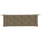 vidaXL Μαξιλάρια Πάγκου Κήπου 2 Τεμ. Taupe Μελανζέ 150x50x7 εκ. Ύφ.