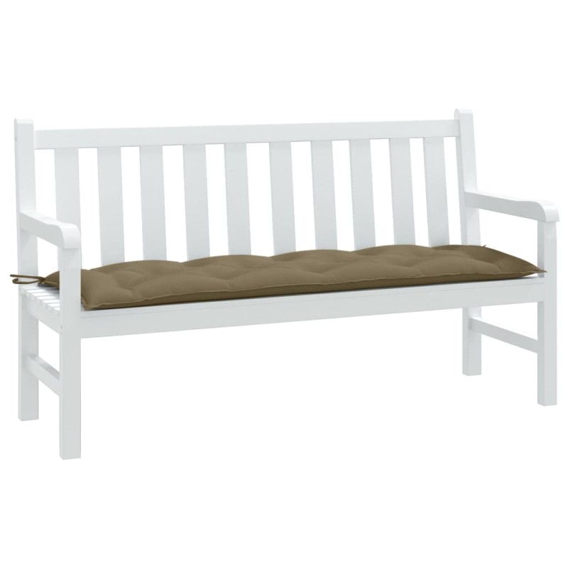 vidaXL Μαξιλάρια Πάγκου Κήπου 2 Τεμ. Taupe Μελανζέ 150x50x7 εκ. Ύφ.
