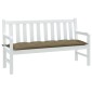vidaXL Μαξιλάρια Πάγκου Κήπου 2 Τεμ. Taupe Μελανζέ 150x50x7 εκ. Ύφ.
