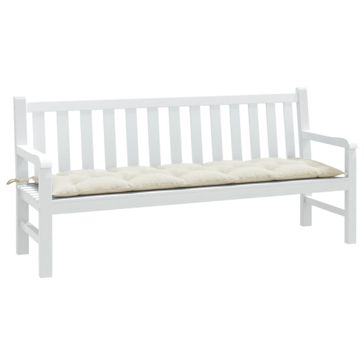 vidaXL Μαξιλάρι Πάγκου Κήπου Κρεμ Μελανζέ 180x50x7 εκ. Ύφασμα
