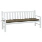 vidaXL Μαξιλάρι Πάγκου Κήπου Taupe Μελανζέ 180x50x7 εκ. Ύφασμα