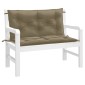 vidaXL Μαξιλάρια Πάγκου Κήπου 2 τεμ. Taupe Μελανζέ 100x50x7 εκ. Ύφ.