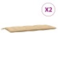 vidaXL Μαξιλάρι Πάγκου Κήπου Μπεζ Μελανζέ 120x50x7 εκ. Ύφασμα