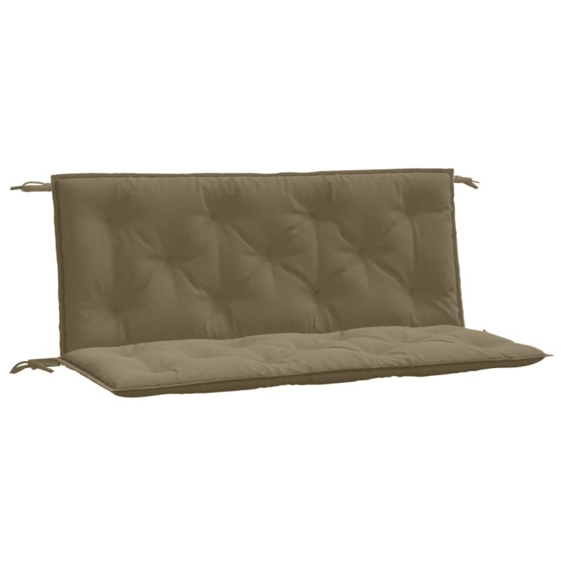 vidaXL Μαξιλάρια Πάγκου Κήπου 2 τεμ. Taupe Μελανζέ 120x50x7 εκ. Ύφ.