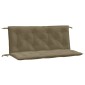 vidaXL Μαξιλάρια Πάγκου Κήπου 2 τεμ. Taupe Μελανζέ 120x50x7 εκ. Ύφ.