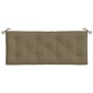 vidaXL Μαξιλάρια Πάγκου Κήπου 2 τεμ. Taupe Μελανζέ 120x50x7 εκ. Ύφ.