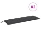 vidaXL Μαξιλάρι Πάγκου Κήπου Ανθρακί Μελανζέ 150x50x7 εκ. Ύφασμα