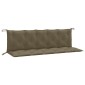 vidaXL Μαξιλάρια Πάγκου Κήπου 2 τεμ. Taupe Μελανζέ 180x50x7 εκ. Ύφ.