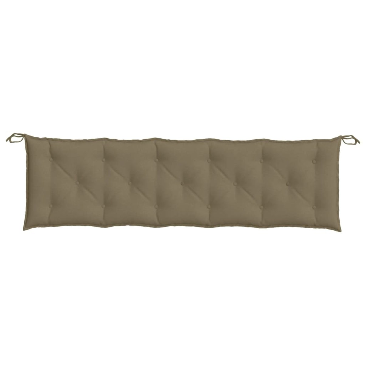vidaXL Μαξιλάρια Πάγκου Κήπου 2 τεμ. Taupe Μελανζέ 180x50x7 εκ. Ύφ.