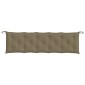 vidaXL Μαξιλάρια Πάγκου Κήπου 2 τεμ. Taupe Μελανζέ 180x50x7 εκ. Ύφ.