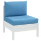 vidaXL Μαξιλάρια από Παλέτες 2 τεμ. από Ύφασμα Melange Blue