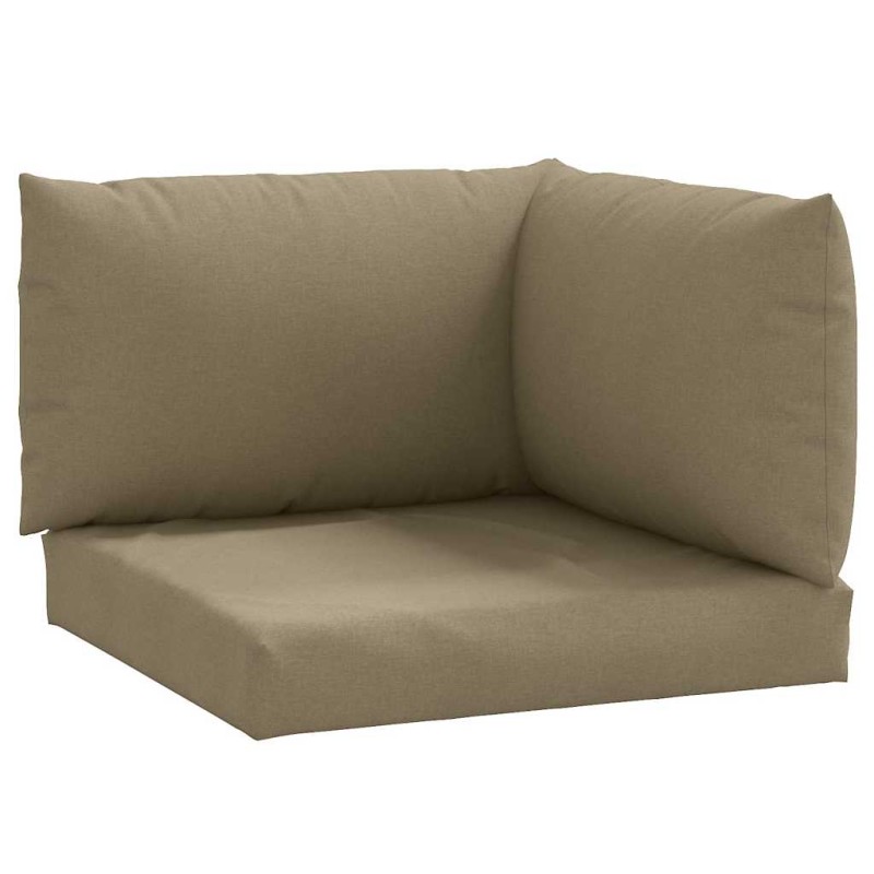 vidaXL Μαξιλάρια από Παλέτες 3 τεμ., Ύφασμα Melange Taupe