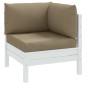 vidaXL Μαξιλάρια από Παλέτες 3 τεμ., Ύφασμα Melange Taupe