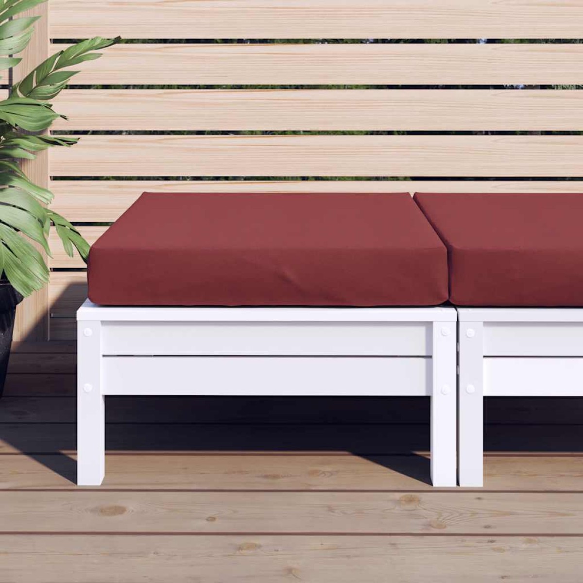 vidaXL Μαξιλάρι Παλέτας Μπορντό 60x60x9,5 εκ. Ύφασμα