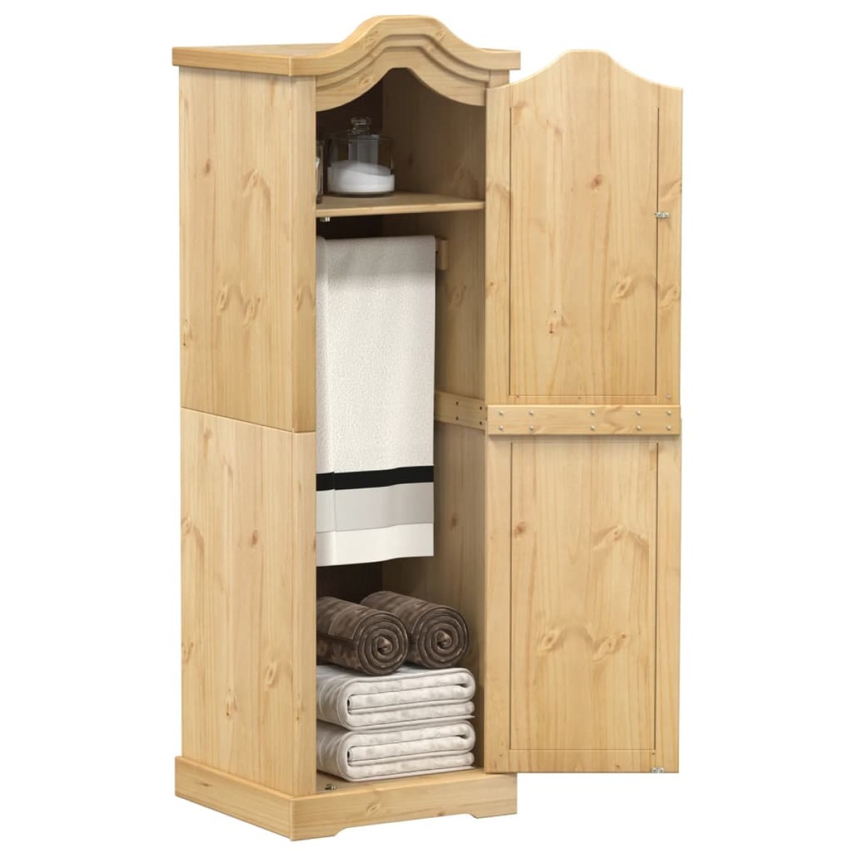 vidaXL Ντουλάπα Corona 55x52x170 εκ. από Μασίφ Ξύλο Πεύκου