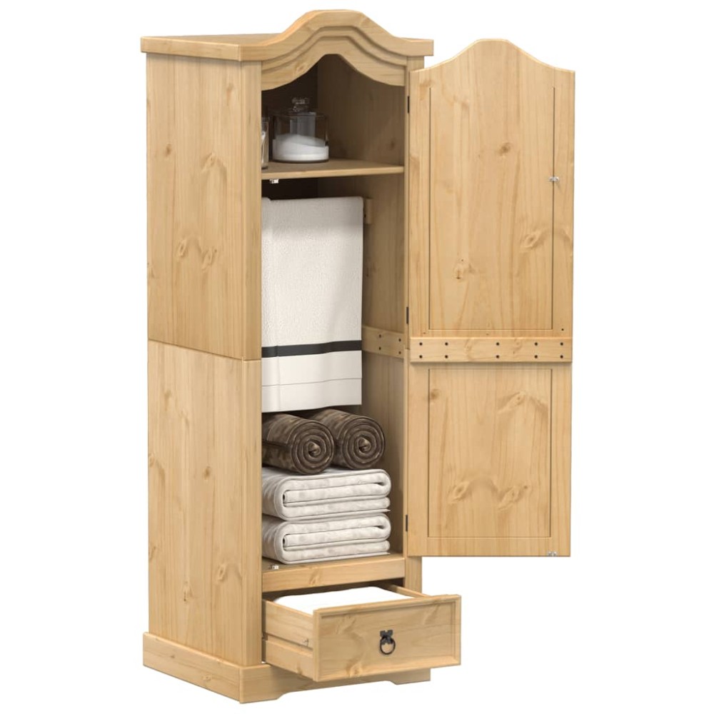 vidaXL Ντουλάπα Corona 55x52x170 εκ. από Μασίφ Ξύλο Πεύκου