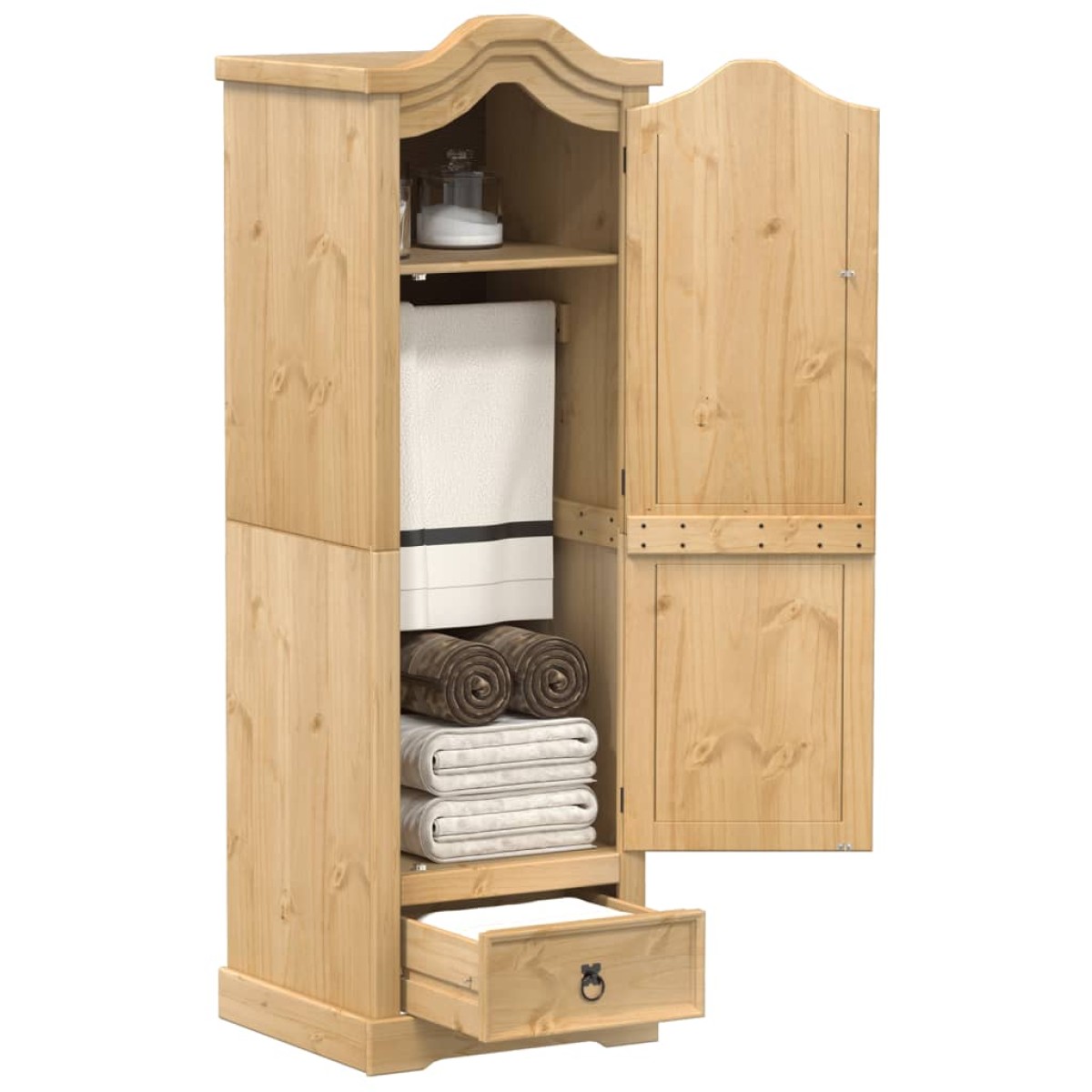 vidaXL Ντουλάπα Corona 55x52x170 εκ. από Μασίφ Ξύλο Πεύκου