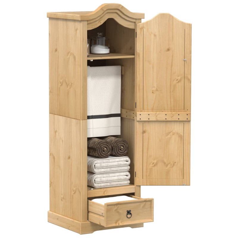 vidaXL Ντουλάπα Corona 55x52x170 εκ. από Μασίφ Ξύλο Πεύκου
