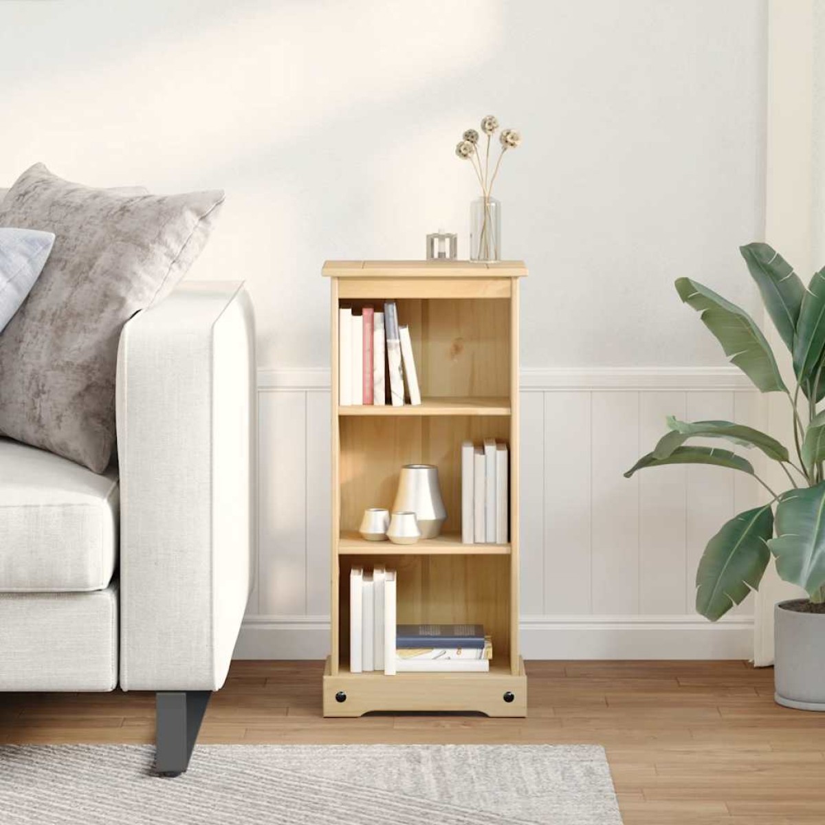 vidaXL Βιβλιοθήκη Corona 46x29x100 εκ. από Μασίφ Ξύλο Πεύκου