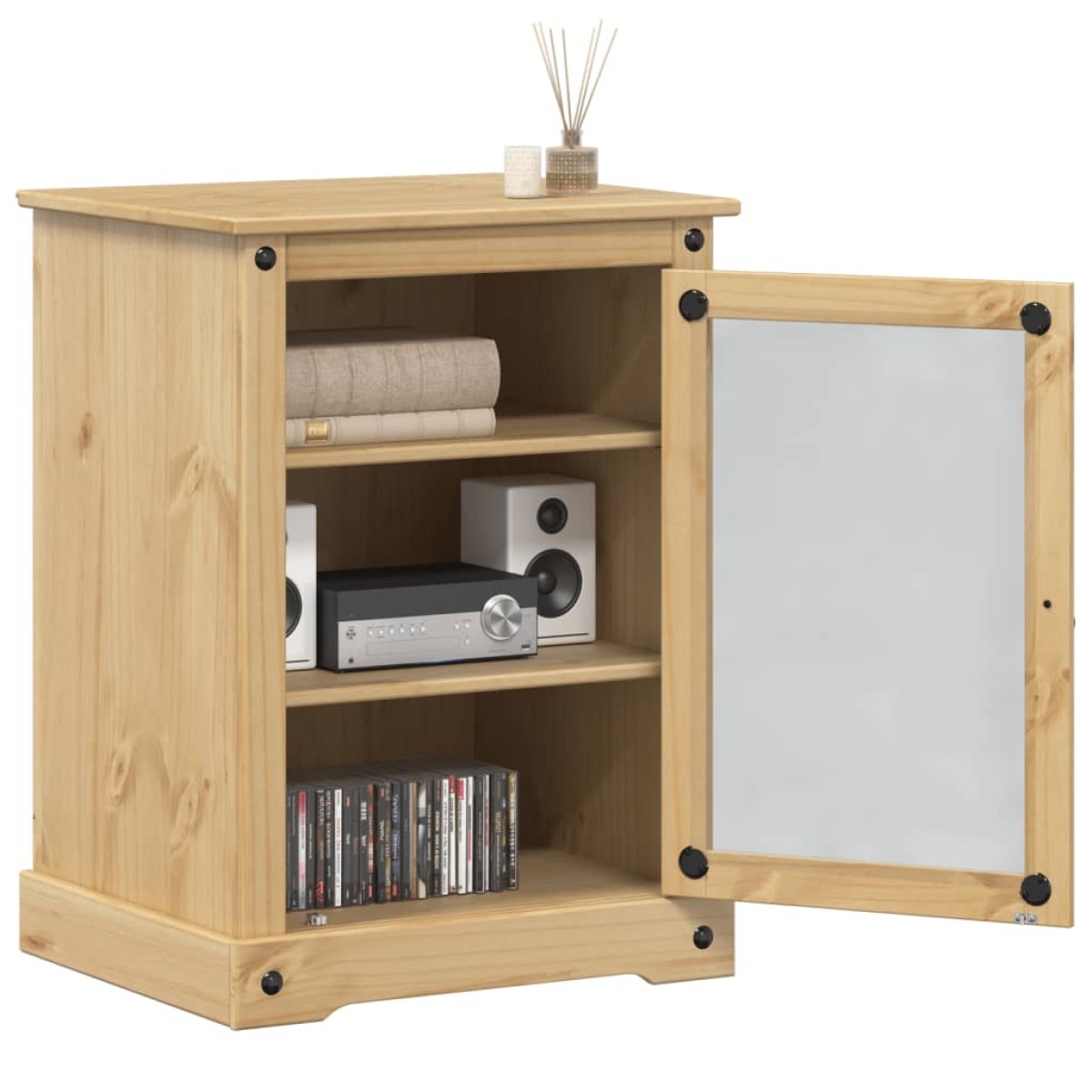 vidaXL Έπιπλο HiFi Corona 60x50x82 εκ. από Μασίφ Ξύλο Πεύκου
