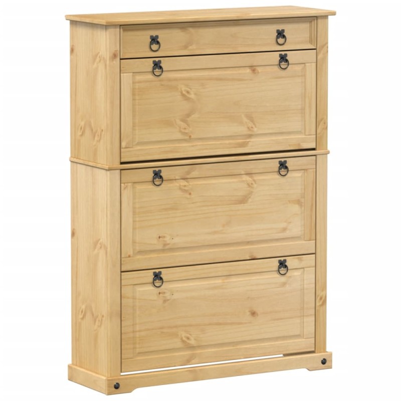 vidaXL Παπουτσοθήκη Corona 99 x 32 x 138 εκ. από Μασίφ Ξύλο Πεύκου
