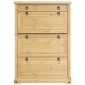vidaXL Παπουτσοθήκη Corona 99 x 32 x 138 εκ. από Μασίφ Ξύλο Πεύκου