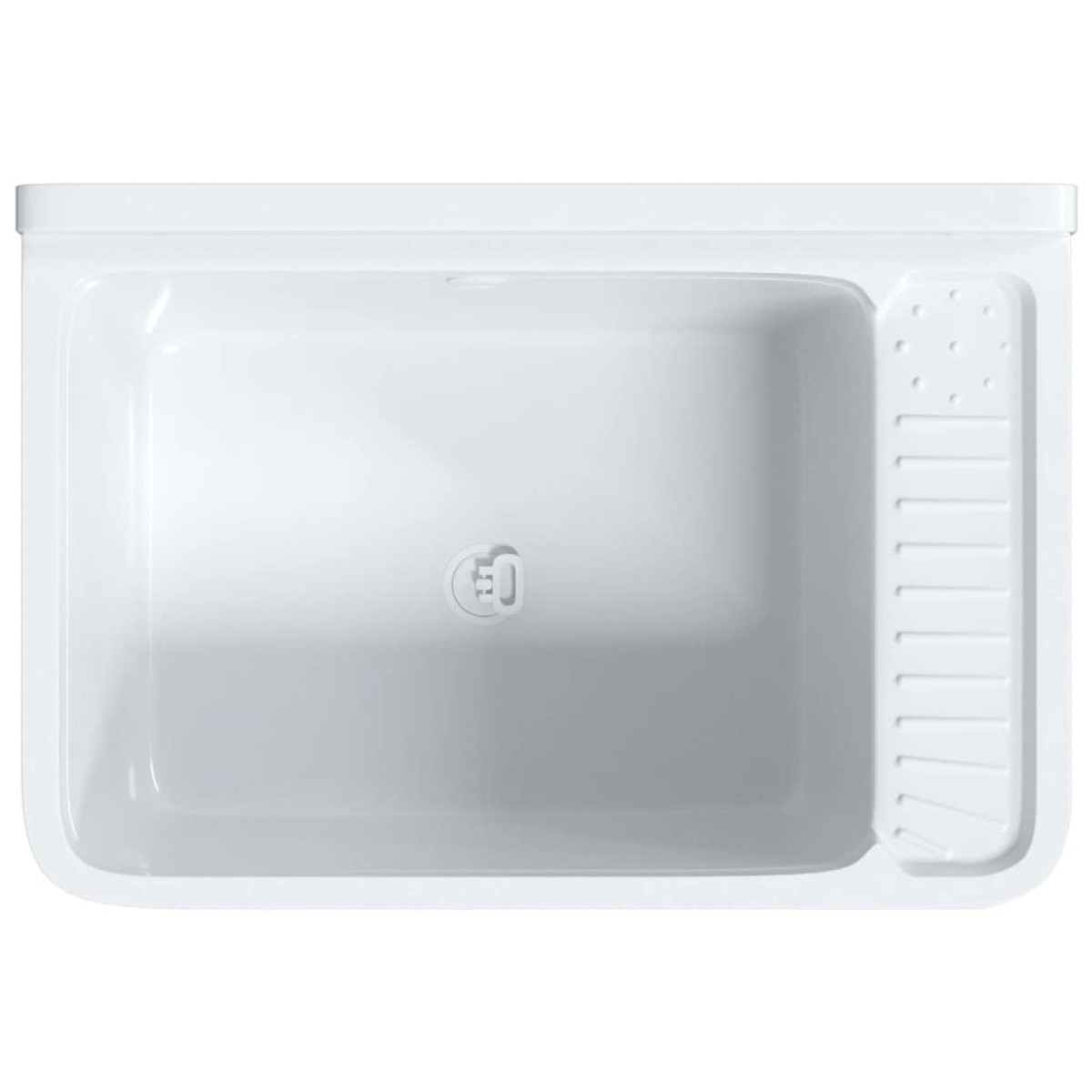 vidaXL Νιπτήρας Βοηθητικός Επίτοιχος Λευκός 60x40x28 εκ. από Ρητίνη