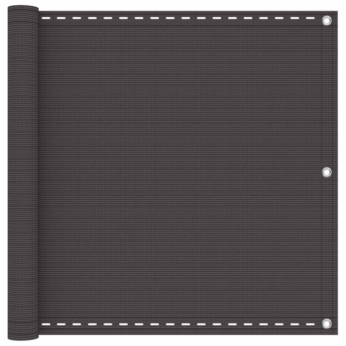 vidaXL Οθόνη Μπαλκονιού Ανθρακί 75 x 1000 cm HDPE και Αλουμίνιο