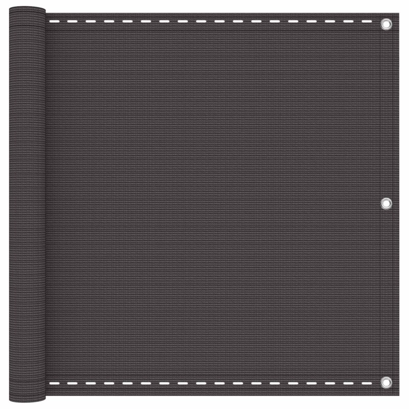 vidaXL Οθόνη Μπαλκονιού Ανθρακί 90 x 800 cm HDPE και Αλουμίνιο