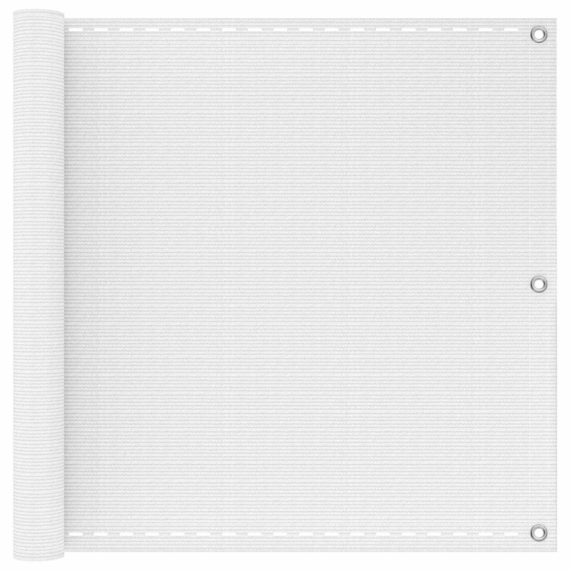 vidaXL Οθόνη Μπαλκονιού Λευκό 75 x 700 cm HDPE και Αλουμίνιο