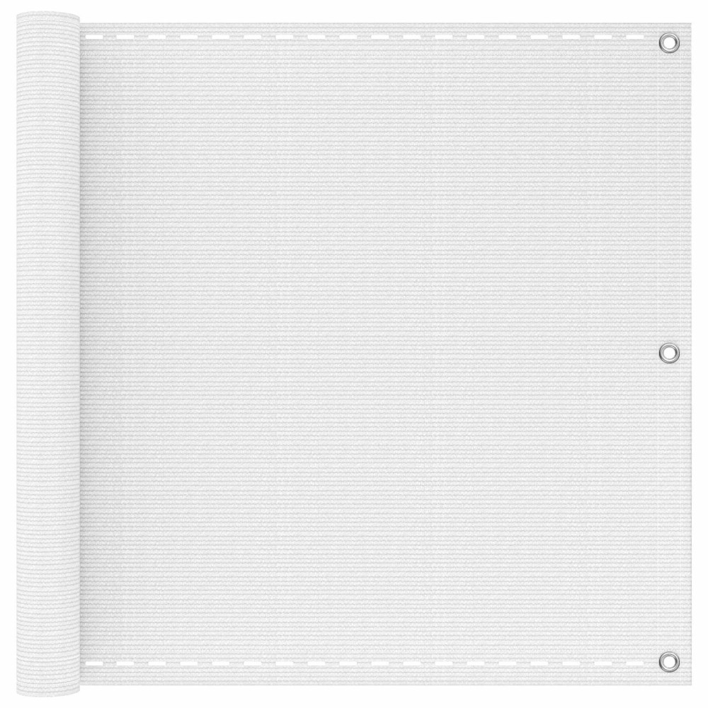 vidaXL Οθόνη Μπαλκονιού Λευκό 90 x 700 cm HDPE και Αλουμίνιο