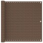 vidaXL Οθόνη Μπαλκονιού Καφέ 75 x 700 cm HDPE και Αλουμίνιο