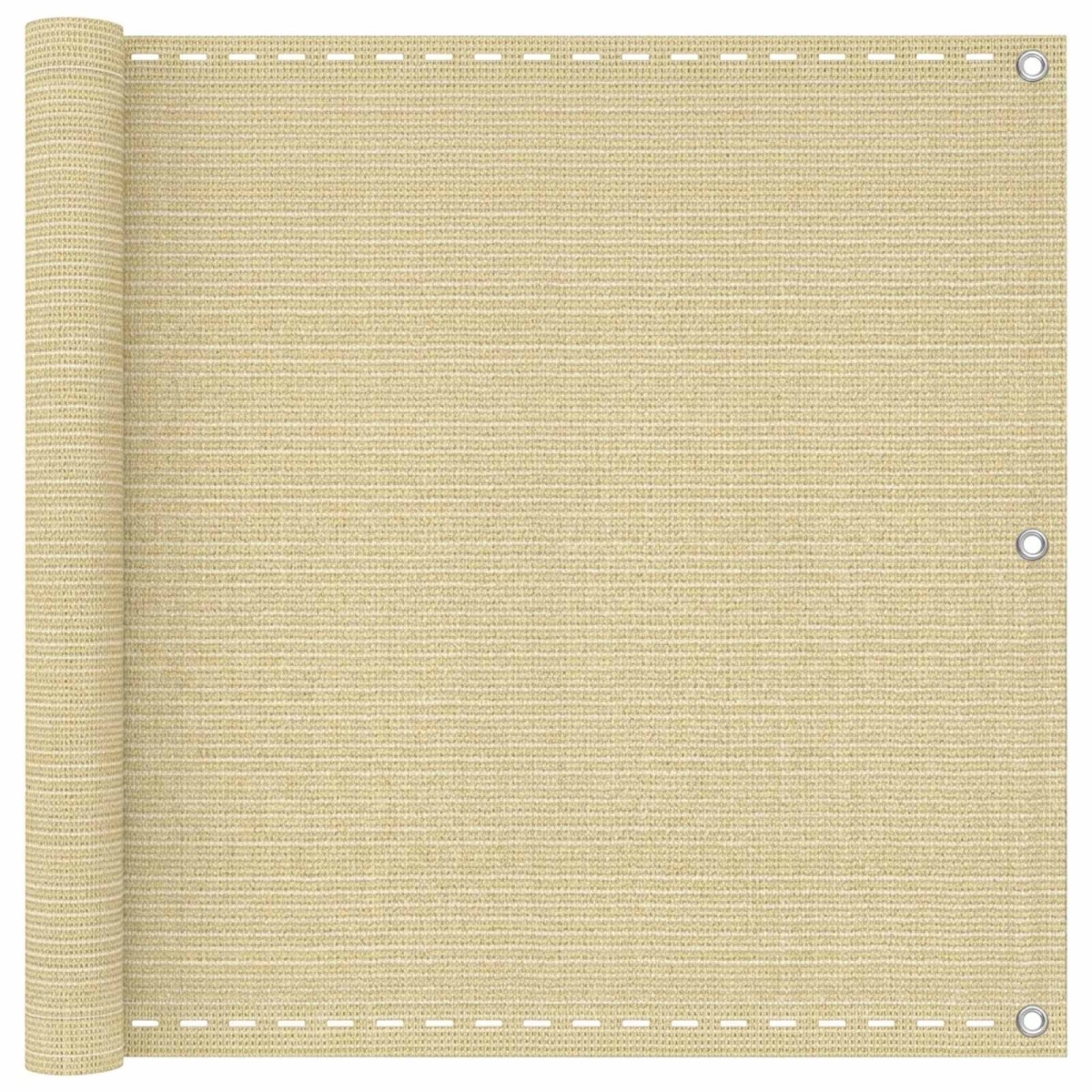 vidaXL Οθόνη Μπαλκονιού Μπεζ 120 x 800 cm HDPE και Αλουμίνιο