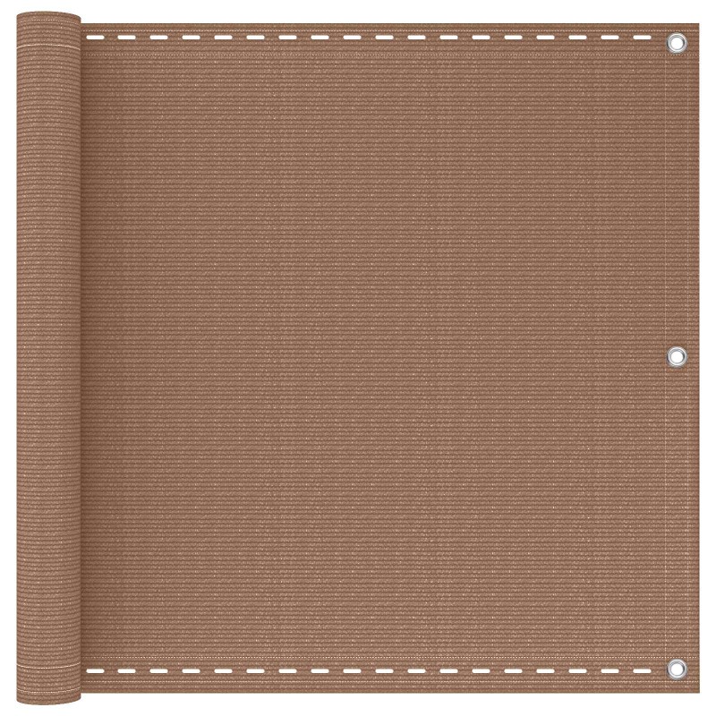 vidaXL Οθόνη Μπαλκονιού Taupe 120 x 800 cm HDPE και Αλουμίνιο